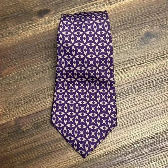 Mens 100% Silk Tie - Jaeger Made in Britain - Picture 2 of 8